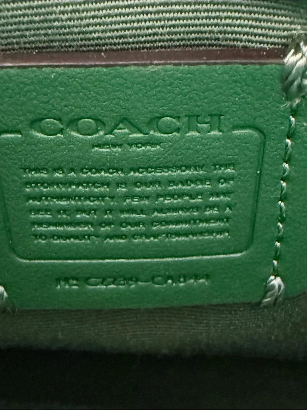 Coach Green Saffiano  Leather Mini Gallery Tote with Crossbody Removable Strap - Picture 4 of 4